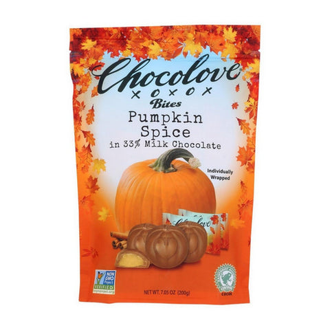 Chocolove, Pumpkin Spice In 33% Milk Chocolate Bites, 7.05 Oz (Case Of 8)