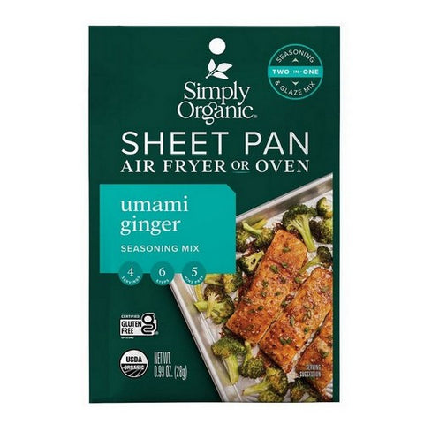 Simply Organic, Organic Sheet Pan Seasoning Umami Ginger, 0.99 Oz
