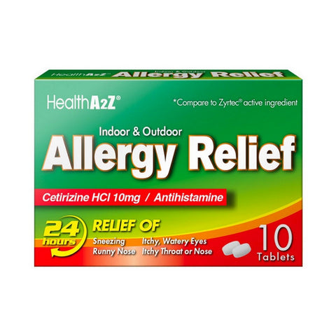 Indoor Outdoor Allergy Relief 10 Tablets by Health A2Z