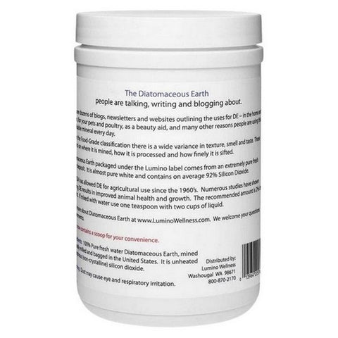 Lumino Wellness, Food Grade Diatomaceous Earth, 9 Oz