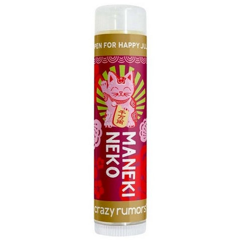 Crazy Rumors, Happy Juju Maneki Neko Lip Balm Blister Box, 0.15 Oz