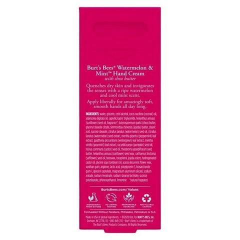 Burts Bees, Watermelon And Mint Hand Cream, 1 Oz