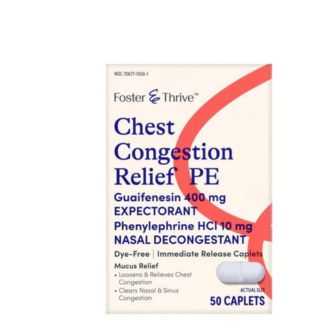 Foster And Thrive, Chest Congestion Relief Pe, 50 Caps