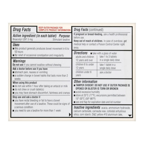 Foster And Thrive, Laxative Bisacodyl Usp, 5 MG, 10 Tabs