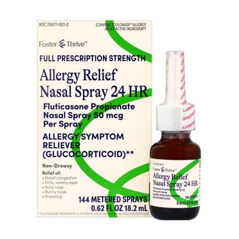 Foster And Thrive, Allergy Relief Nasal Spray 24 Hr, 50 Mcg, 0.62 Oz Foster And Thrive