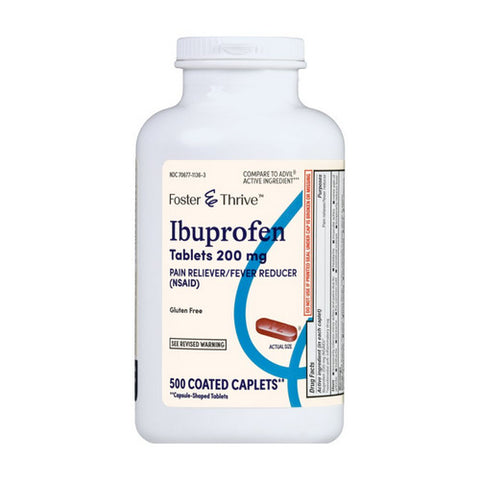 Ibuprofen Coated Caplets 500 Count by Foster And Thrive