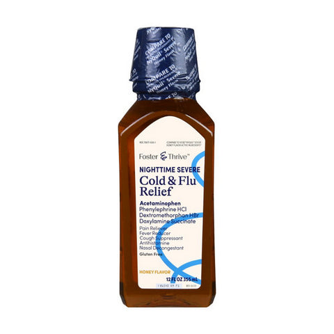 Foster And Thrive, Nighttime Severe Cold & Flu Relief, 12 Oz