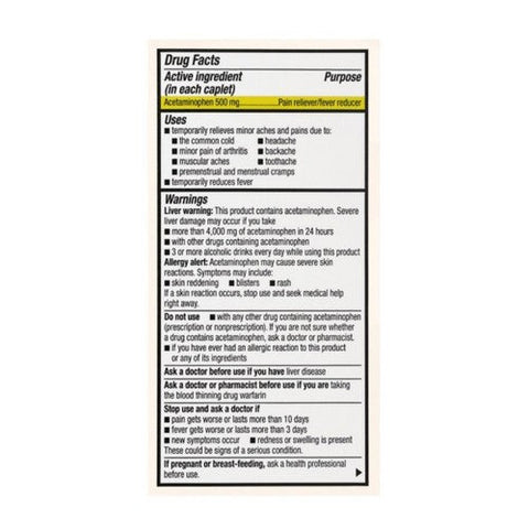 Foster And Thrive, Extra Strength Pain Relief Acetaminophen, 500 Mg, 100 Caps Foster And Thrive
