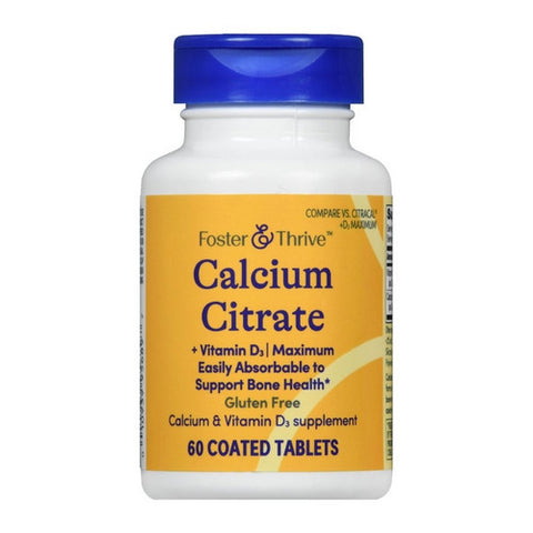 Foster And Thrive, Calcium Citrate + Vitamin D3, 60 Tabs