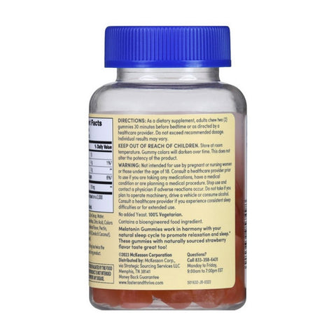 Foster And Thrive, Extra Strength Melatonin Gummies Strawberry, 10 Mg, 60 Count