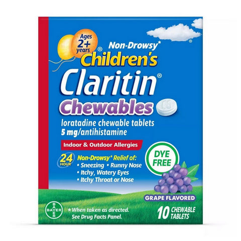 Childrens 24 Hour Allergy Chewable Tablets Grape Flavored 20 Tablets by Claritin