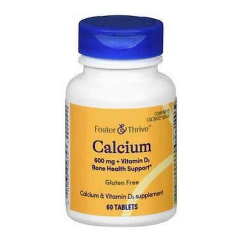 Foster And Thrive, Calcium Plus Vitamin D3, 600 Mg, 60 Tabs