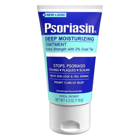 Psoriasin, Extra Strength 2% Coal Tar Deep Moisturizing Ointment Tube, 4.2 Oz