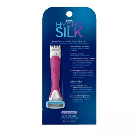 Carefree, Hydro Silk Trimstyle Pubic Hair Trimmer And Razor, 1 Count