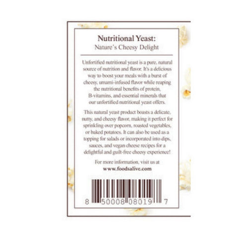 Foods Alive, Nutritional Yeast Simple Cheesy Shaker, 6 Oz