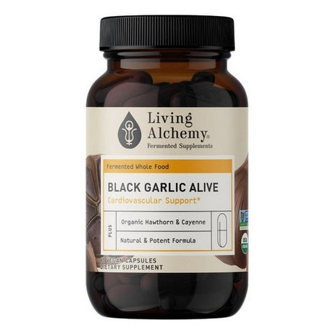 Living Alchemy, Black Garlic Fermented Cardiovascular Support, 60 Vegan Capsules