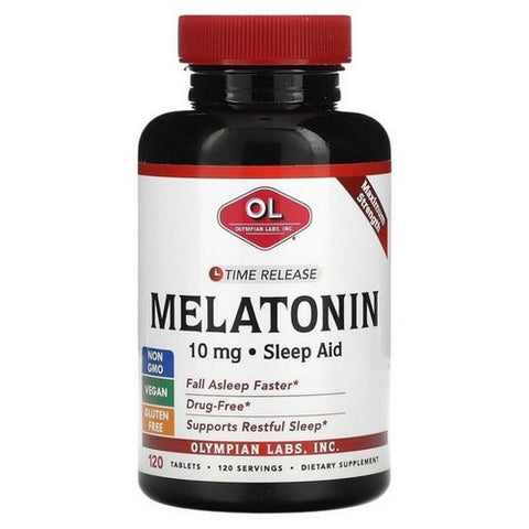 Olympian Labs, Melatonin Time Release Maximum Strength, 10 mg, 120 Tablets