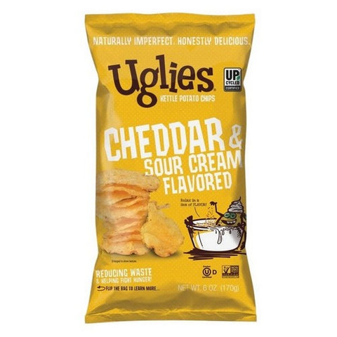 Uglies, Potato Chips Cheddar And Sour Cream, 6 Oz (Case Of 12)