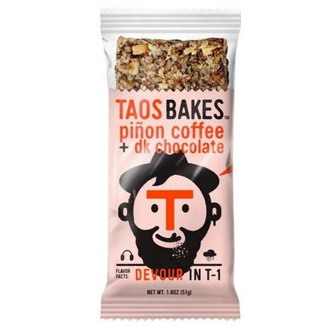 Taos Bakes, Pinon And Dark Chocolate Coffee Bar, 1.8 Oz X 12 Count (Case Of 12)