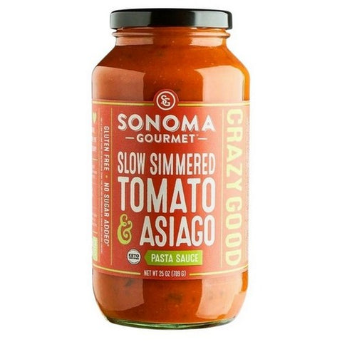 Sonoma Gourmet, Slow Simmered Tomato Asiago Pasta Sauce, 25 Oz (Case Of 6)