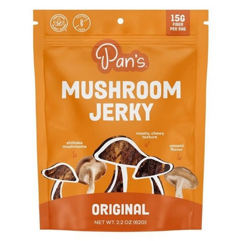 Pan's Mushroom Jerky, Mushroom Jerky Original, 2.2 Oz (Case Of 6)
