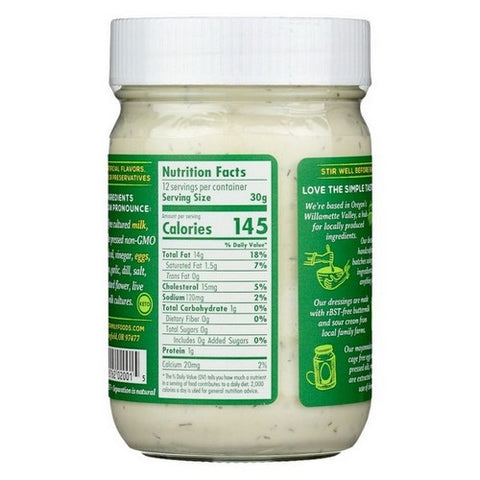 Toby's Family Foods, Ranch Dressing And Dip, 12 Oz (Case Of 6)