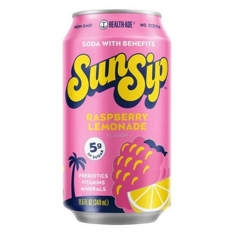 Health-Ade, Sun Sip Raspberry Lemonade Soda, 11.5 Oz (Case Of 12)