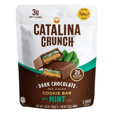 Catalina Crunch, Dark Chocolate Cookie Bar With Mint, 5.8 Oz (Case Of 6)