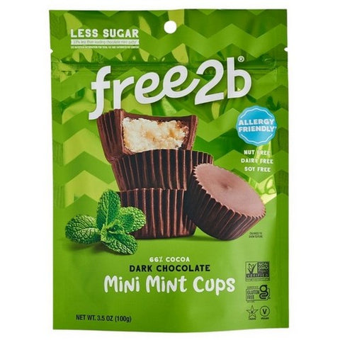 Free2B, Dark Chocolate Mint Mini, 3.5 Oz (Case Of 6)