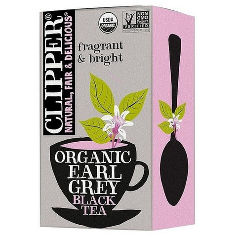 Clipper, Organic Earl Grey Black Tea, 20 Bags (Case Of 6)