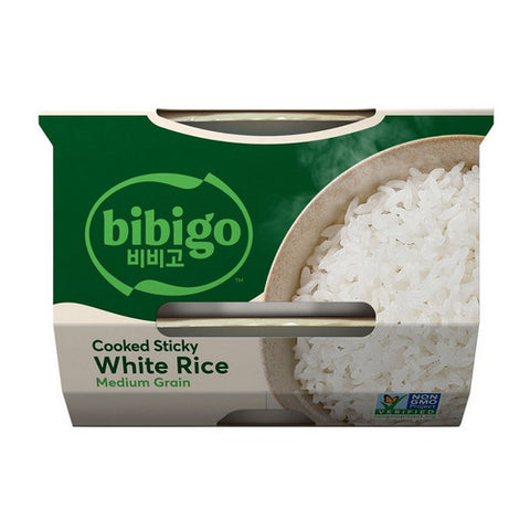Bibigo, Rice White Sticky Cooked, 22.2 Oz (Case Of 6)