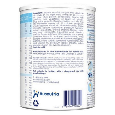 Kabrita, Goat Milk-Based Infant Formula With Iron 0-12 Months, 28 Oz (Case Of 6)