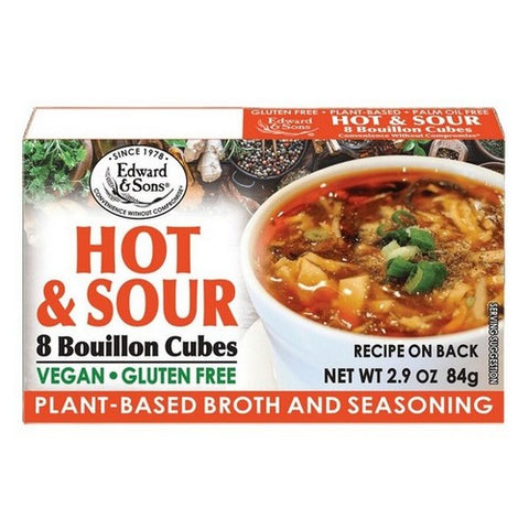 Edward And Sons, Hot And Sour Bouillon Cubes, 2.9 Oz (Case Of 12)