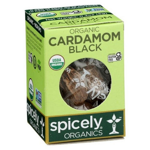 Spicely Organics, Organic Cardamom Pods Black, 0.2 Oz (Case Of 6)