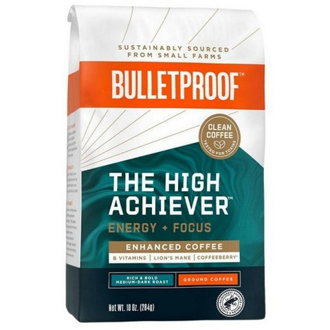 Bulletproof, The High Achiever Coffee Ground, 10 Oz (Case Of 6)