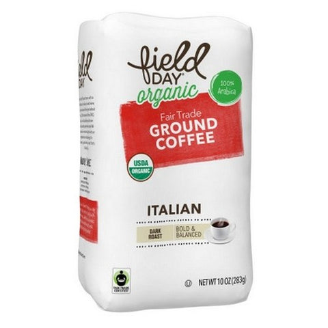 Field Day, Organic Ground Coffee Italian Roast, 10 Oz (Case Of 6)