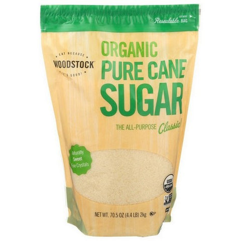 Woodstock, Organic Pure Cane Sugar, 4.4 Lbs (Case Of 5)