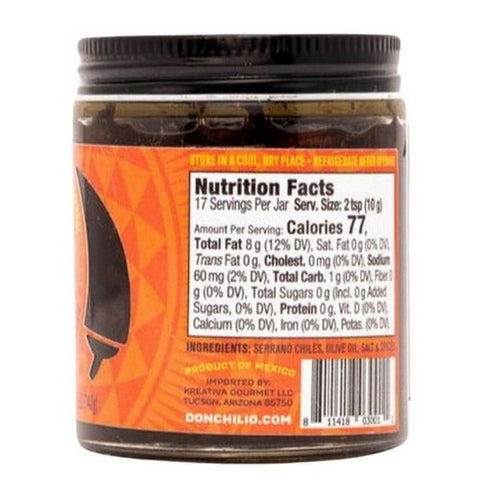 Don Chilio, Medium Heat Serrano Mexican Chile Crisp, 5 Oz (Case Of 6)