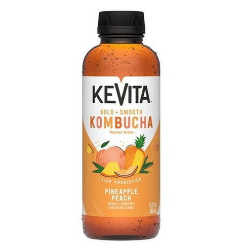 Kevita, Organic Master Brew Pineapple Peach Kombucha, 15.2 Oz