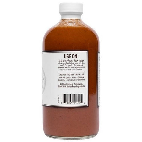 Lillies Q, Zero Sugar Hot Smoky Barbecue Sauce, 16 Oz (Case Of 6)