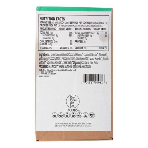 Rawkin Raw, Superfood Spirulina Mint Macaroon, 2 Oz (Case Of 12)