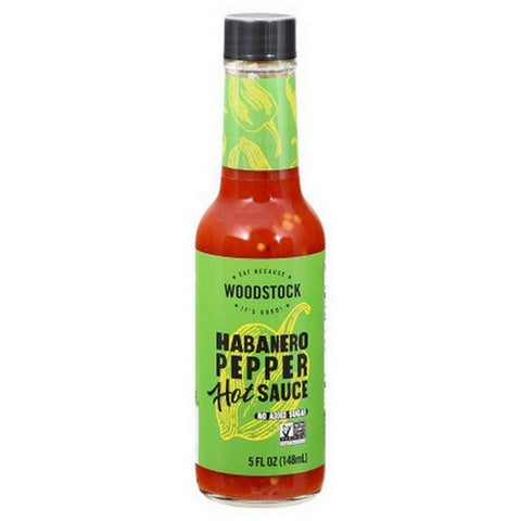 Woodstock, Hot Sauce Habanero Pepper, 5 Oz (Case Of 12)