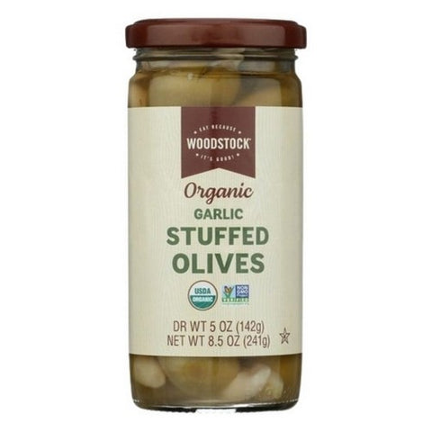 Woodstock, Garlic Stuffed Olives, 8.5 Oz (Case Of 12)