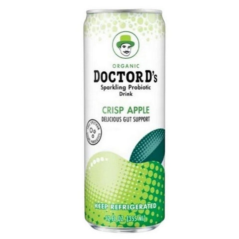 Doctor D's, Crisp Apple Sparkling Probiotic Drink, 12 Oz (Case Of 6)