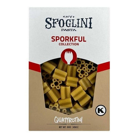 Sfoglini, Sporkful Collection Quattrotini Pasta, 16 Oz (Case Of 6)