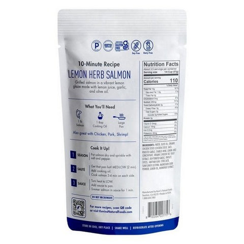 Kevins Natural Foods, Lemon Herb Sauce, 7 Oz (Case Of 12)