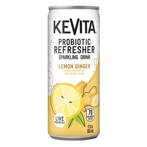 Kevita, Sparkling Refresher Lemon Ginger, 12 Oz (Case Of 12)