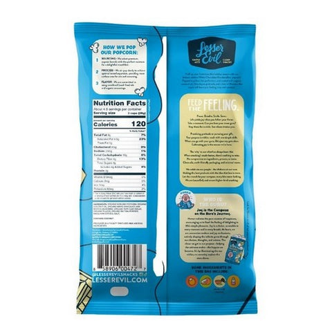 Lesser Evil, Organic White Chocolate Marshmallow Popcorn, 4.6 Oz (Case Of 12)