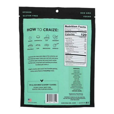Craize, Everything Toasted Snack Crackers, 4 Oz (Case Of 6)