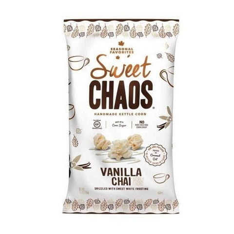 Sweet Chaos, Vanilla Chai Drizzled Popcorn, 5.5 Oz (Case Of 12)